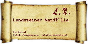 Landsteiner Natália névjegykártya